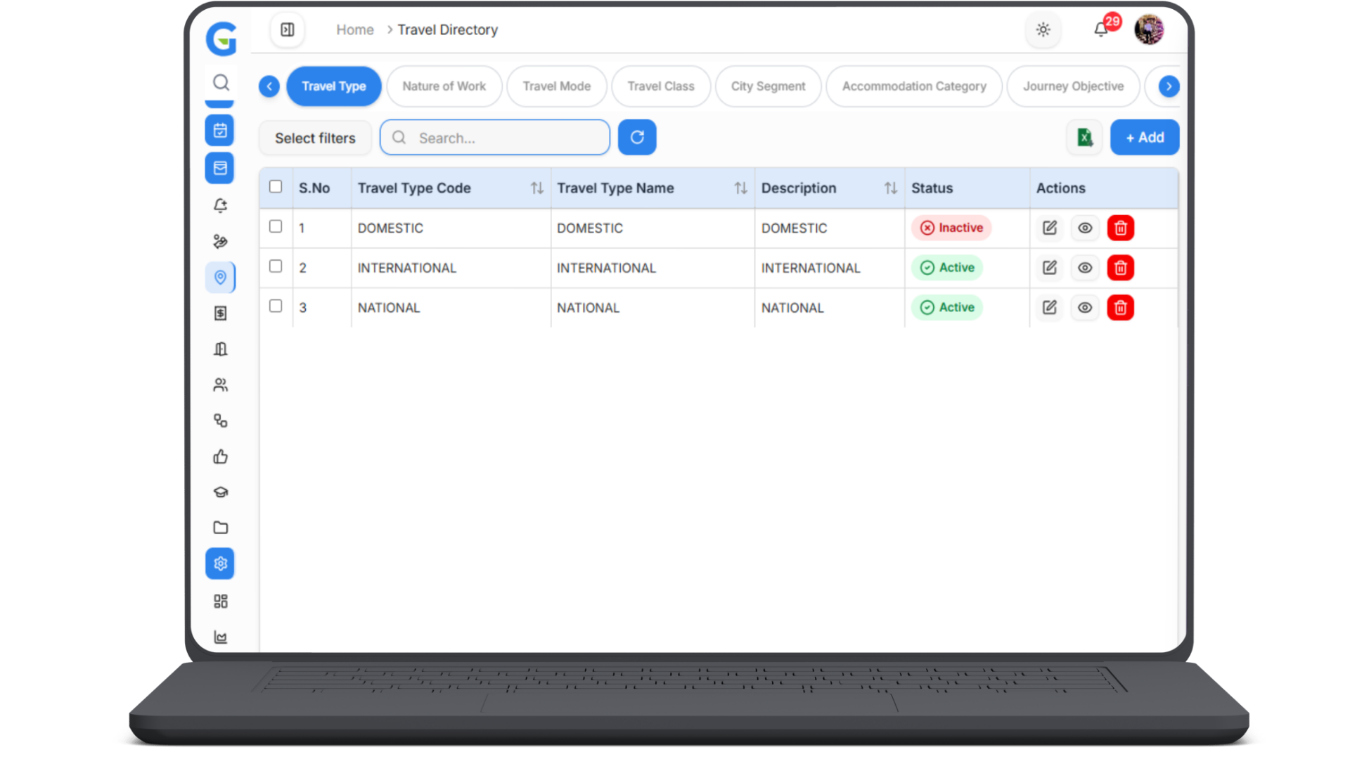 Travel & Expense screenshot